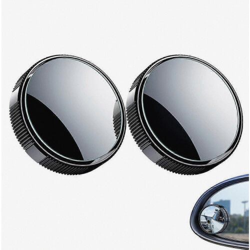 Car Side Mirror Auxiliary - Upgraded Strong Adhesion, 360 Adjustable, Wide Angle