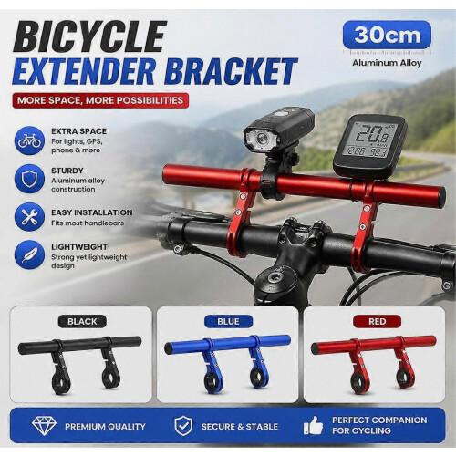 Aluminum Alloy Bike Handlebar Extension Bracket Mount For Light 2