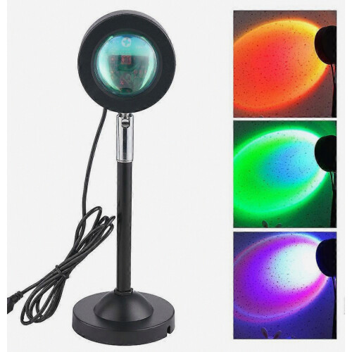 Mini lampada a effetto tramonto RGB - Luce d'atmosfera con telecomando per scrivania