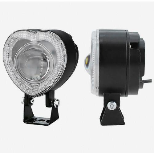 Heart Shaped Motorcycle Light Color Changing Strobe High Bright Night Riding Use