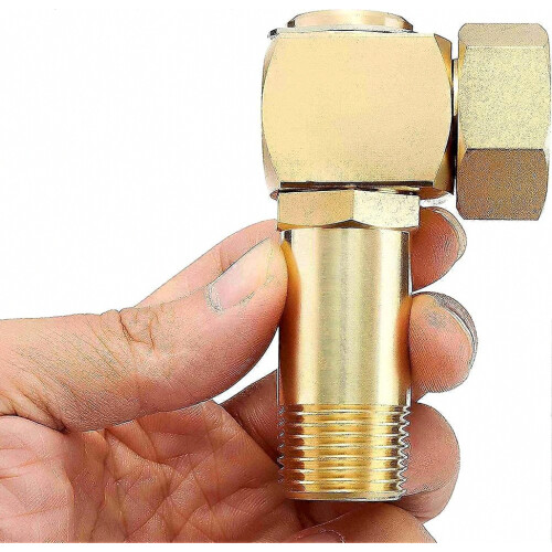 Garden Hose Adapter - Easy Corner Access Swivel Design Leak Resistant 1