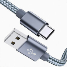 USB Type-C oplaadkabel (3 meter), USB-C nylon gevlochten oplaadkabel voor Samsung