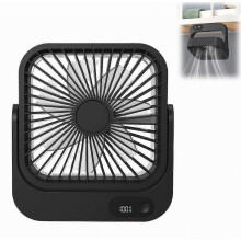 Magnetischer Tischventilator, USB-aufladbar, 5 Geschwindigkeitsstufen, leiser, tragbarer Ventilator