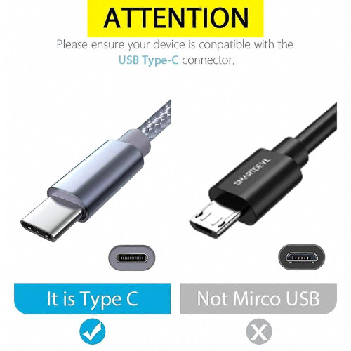 USB-Typ-C-Ladekabel (3 m), USB-C-Ladekabel mit Nylongeflecht für Samsung 1