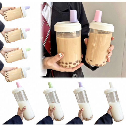 Bottiglia per bubble tea in stile coreano, facile da pulire, adatta a uomini e donne. 1