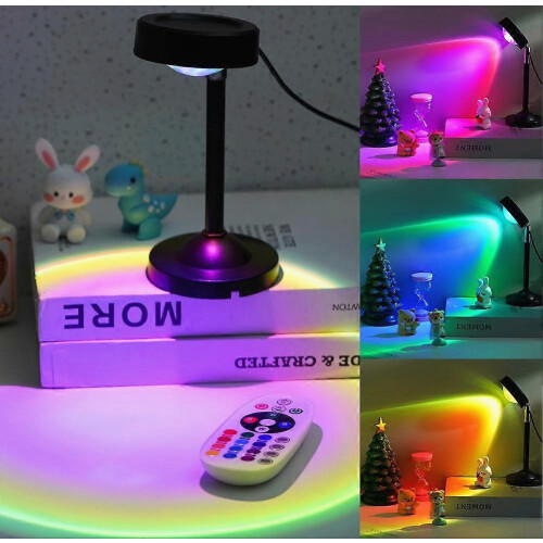 Mini lampada a effetto tramonto RGB - Luce d'atmosfera con telecomando per scrivania 2