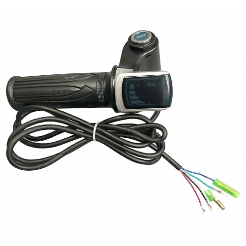 36V 48V 60V Electric Scooter Throttle Grip With Key Lock Power Indicator