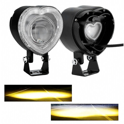 Heart Shaped Motorcycle Light Color Changing Strobe High Bright Night Riding Use 1