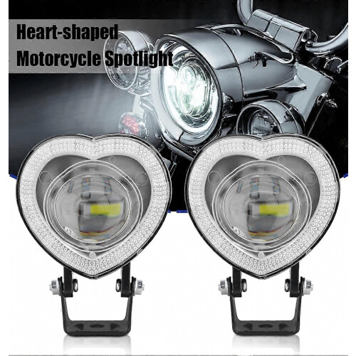 Heart Shaped Motorcycle Light Color Changing Strobe High Bright Night Riding Use 2