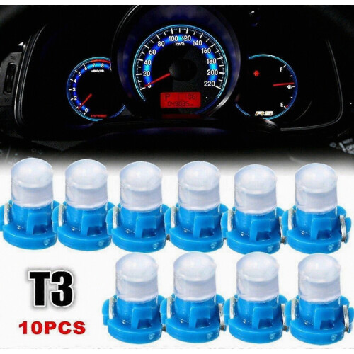 10X Blue T3 Neo Wedge Led Bulbs Car Instrument Panel Light Dashboard Dash Lamp 2