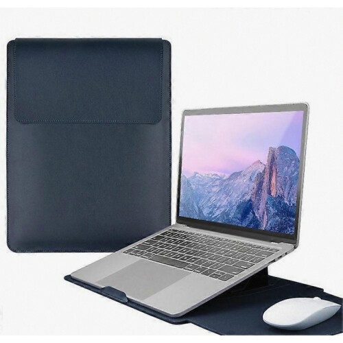 16" laptoptas van PU-leer met verstelbare standaard