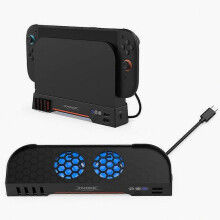 DOBE TNS-31111 Compatibel met Nintendo Switch 2 Warmteafvoer Dubbele Ventilator Koelstandaard met RGB-verlichting