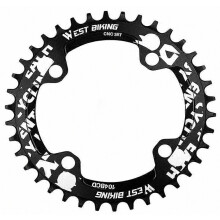 WEST BIKING 104BCD 38T Aluminiumlegierung CNC Einzelnes Kettenblatt MTB Fahrrad Positives und Negatives Zahnrad