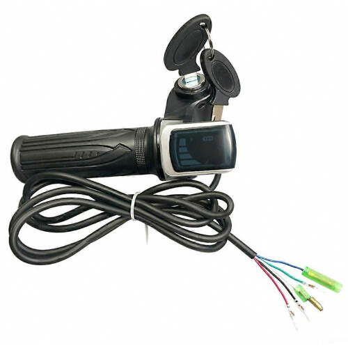 36V 48V 60V Electric Scooter Throttle Grip With Key Lock Power Indicator 2