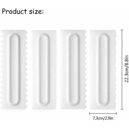 Pieces Cake Scraper, Cake Smoother Pastry Decorating Combs, Cake Icing 1