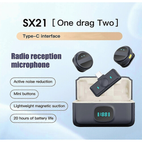Lavaliermicrofoons Draagbare video-opname Reversmicrofoons Draadloos 2
