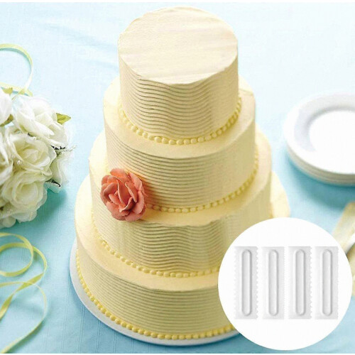 Pieces Cake Scraper, Cake Smoother Pastry Decorating Combs, Cake Icing 2