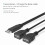 USB 2.0 Hub 1 Stecker auf 2 Buchsen Splitter-Datenübertragungskabel 2