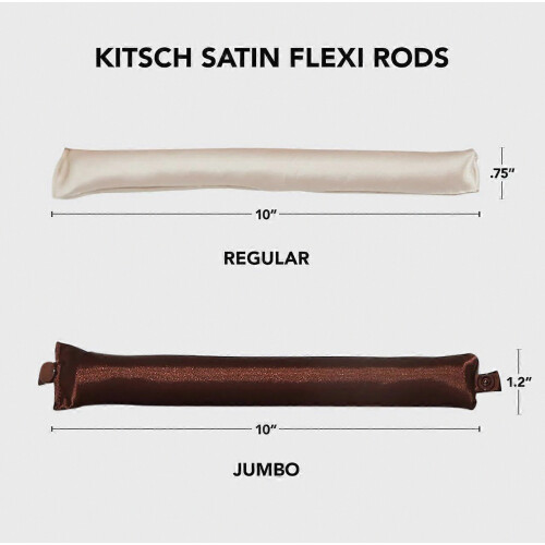Set composto da bigodino senza calore Jumbo e elastici per capelli in raso 2