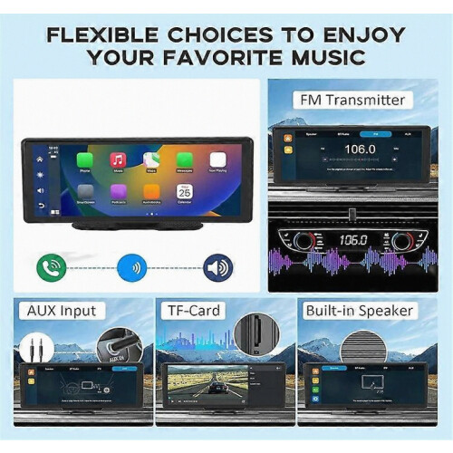 T60 11.3 Inch Large Screen Central Console CarPlay Android Auto Multimedia Player with 1080P Reverse Camera 1