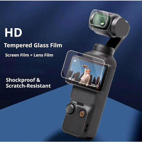 For DJI Pocket 4 Screen Protector Tempered Glass 9H Anti-Reflection Clear Vision 1