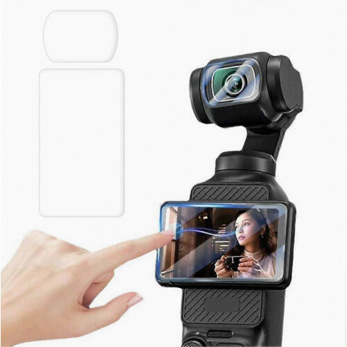 For DJI Pocket 4 Screen Protector Tempered Glass 9H Anti-Reflection Clear Vision 2