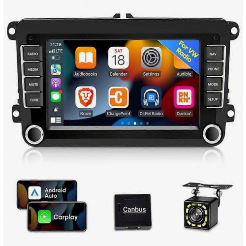 RH5013A Autoradio con schermo touch da 7 pollici, Android 13, Android Auto, CarPlay e lettore multimediale, 1+16GB 1