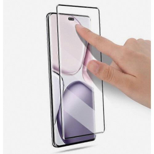 Protector de pantalla AMORUS compatible con Honor Magic7 Lite 5G, película de vidrio templado curvada 3D. 2