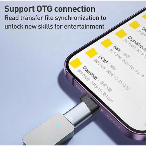 Prenosný OTG adaptér ADS-616B Lightning samec na Type-C samica 1