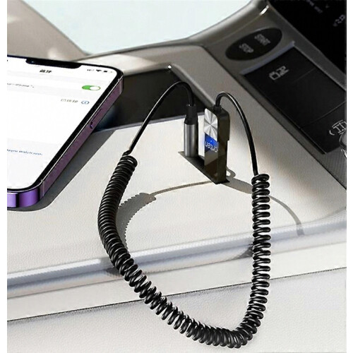 ONTEN OTN-BT101 USB to 3.5mm Jack Spring Cable Wireless Bluetooth Audio Adapter 1