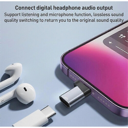 Prenosný OTG adaptér ADS-616B Lightning samec na Type-C samica 2