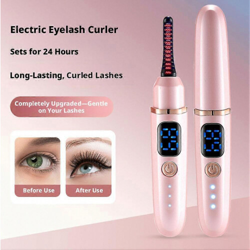 Heated Eyelash Curler 3 Temperature Settings Type C Charging 24 Hour Hold 1