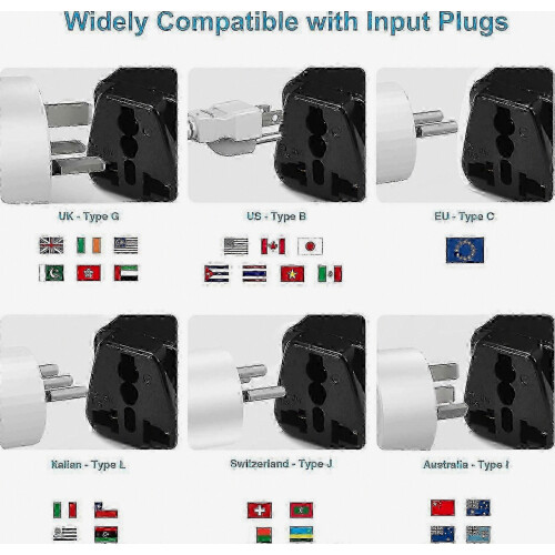 Schweiz Typ J Steckeradapter 3er-Pack Universal-Reiseadapter 2