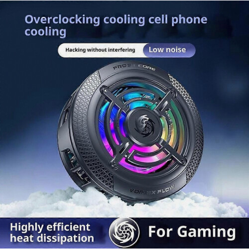 K56 Magnetic Phone Cooler TEC Semiconductor Cooling RGB Light Cooling Fan Compatible For iPhone Android Gaming 1