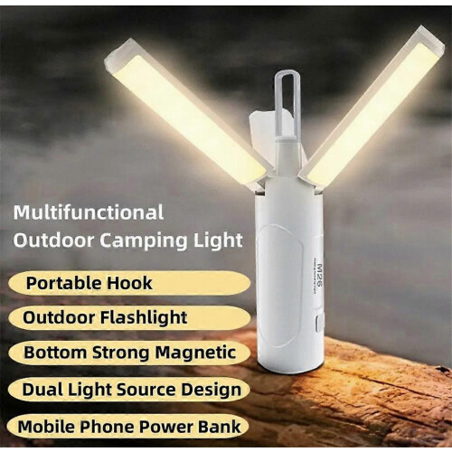 M26 LED Camping Lantern Collapsible Light USB Rechargeable Phone Charger 2000mAh Powerful Flashlight 2