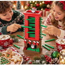 Jeu d'empilage et d'équilibre amusant sur le thème de Noël, jouet de table interactif pour toute la famille, cadeau de Noël et décorati