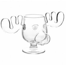 Verre à vin/cocktail/jus/bière/eau/lait/whisky/verre à liqueur/cadeau de Noël/NYY (240 ml) - Motif élan