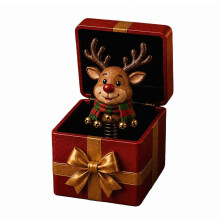 Boîte cadeau magique de Noël à ressort – Boîte à farces réutilisable – pour la famille et les fêtes de fin d'année