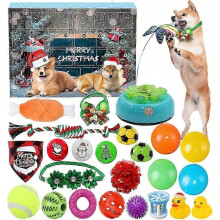 Calendrier de l'Avent pour chiens avec 24 jouets : cadeau de compte Ă rebours de 24 jours pour chiots et chiens adultes