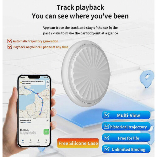 F8 Smart Tracker compatibile con Apple e Android, localizzatore globale, compatibile con l'app Dov'è 2
