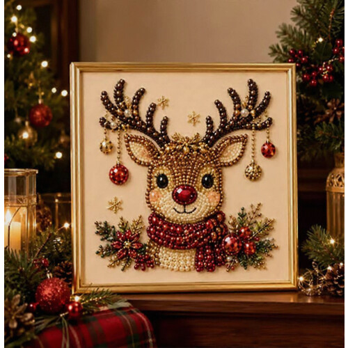 DIY-Weihnachts-Diamantmalerei-Set mit Rahmen (20 x 20 cm) 1