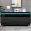 HOMAIRE Black LED Sideboard 2 Doors 3 Drawers 3