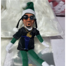 (Green Black Doll C) Dogg Snoop On A Stoop Plush Toy Doll Action Model Hip Hop Lovers Christmas Decor