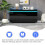 HOMAIRE Black LED Sideboard 2 Doors 3 Drawers 5