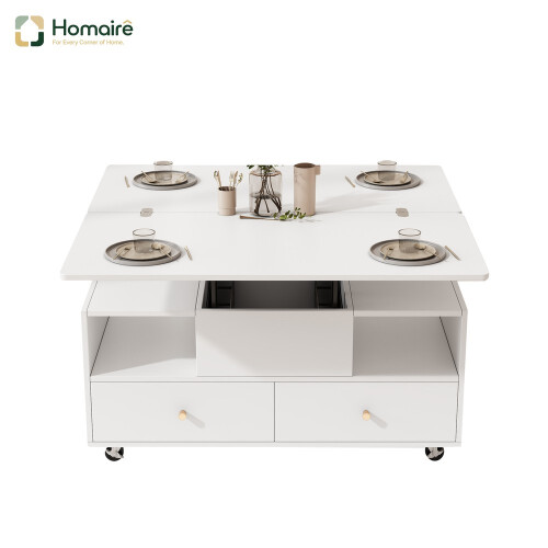 HOMAIRE Lift-Top Coffee Table White 100x50cm
