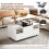HOMAIRE Lift-Top Coffee Table White 100x50cm 6