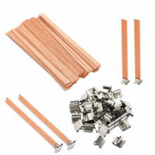 50 Pieces Wooden Candle Wicks 13 x 130mm, Candle Making DIY Crafts Supplies, Easy to Use, Great Value, Compact Design, Handy and Practical