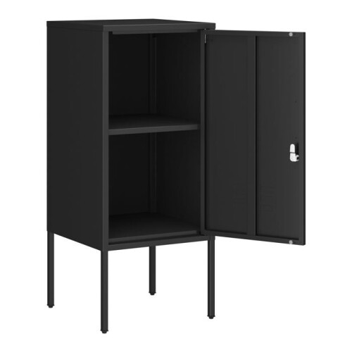 Table de chevet table de nuit commode meuble de rangement avec poignée à gauche acier 1