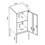 Table de chevet table de nuit commode meuble de rangement avec poignée à gauche acier 3