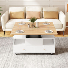HOMAIRE Lift-Top Coffee Table White Wood